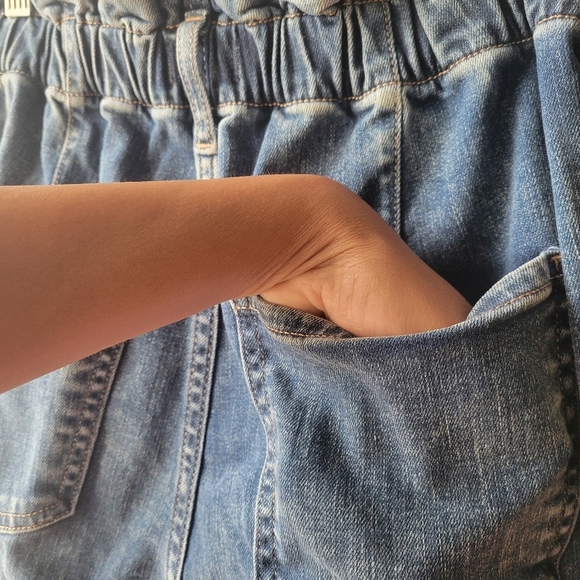 Women's Express Jeans Size 2 Pockets Elastic Waist Super High Rise 2020 - Picture 6 of 10